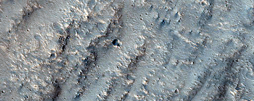 Landslide within Orson Welles Crater
