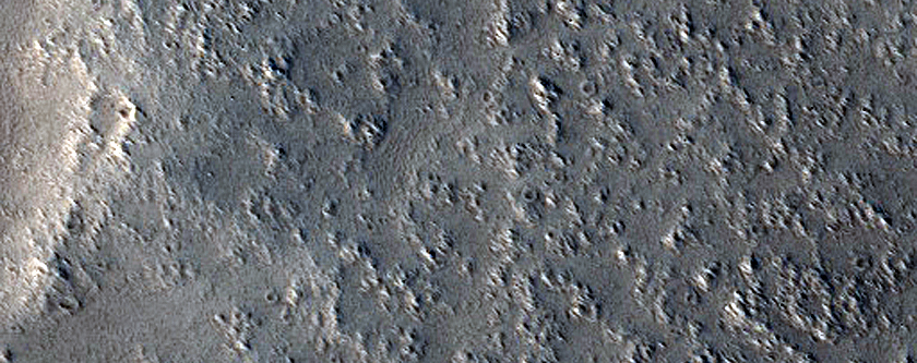 Margin of Lava Flow in Tempe Terra
