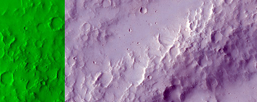 Thin Ius Chasma Landslide
