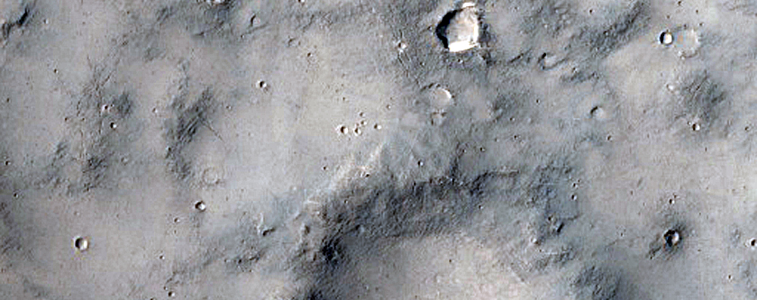 Terrain Southwest and Uphill from Gale Crater
