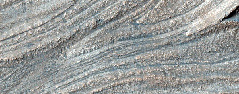 Curved Ridges in Hellas Planitia