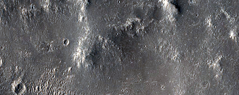 Flow Terminus and Scoured Terrain in Elysium Planitia
