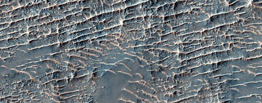 Landforms North of Huygens Crater
