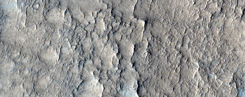 Landforms in Antoniadi Crater
