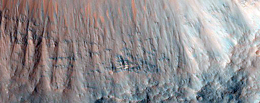 Monitor Crater on Floor of Western Coprates Chasma