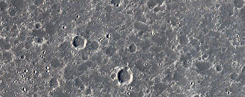 Scoured Terrain in Elysium Planitia Region

