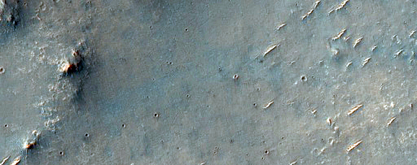 Landforms in Terra Sabaea
