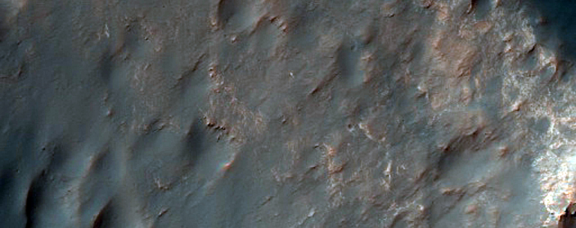 Holden Crater Rim West of MSL Rover Landing Site