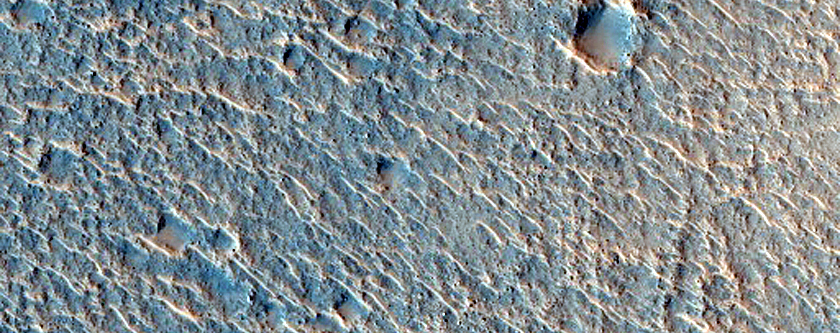 Streamlined Landforms in Acidalia Region in MGS MOLA Topographic Products
