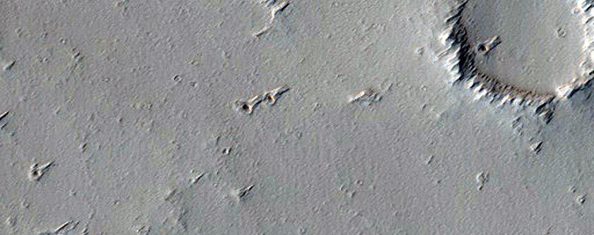 Landforms North of West Tithonium Chasma
