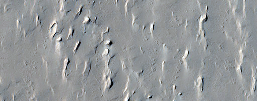 Crater and Yardang-Forming Material in Viking 1 Image 438S01
