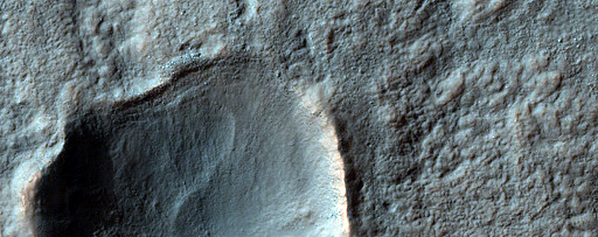 A Crater in Thaumasia Fossae