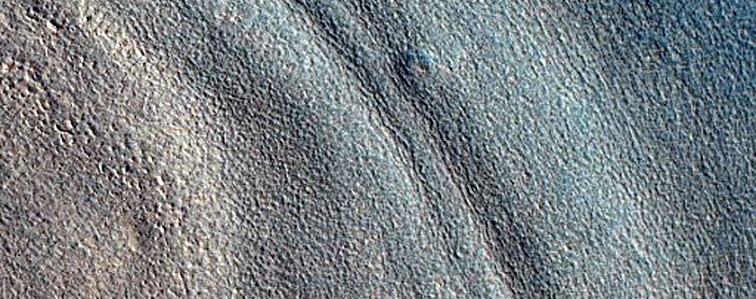 Lobate Debris Apron South of Renaudot Crater
