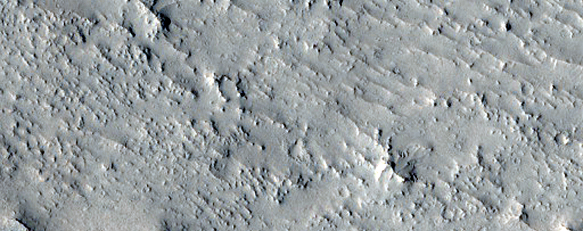 Branched Sinuous Ridge and Cratered Circular Mesa West of Shalbatana Vallis
