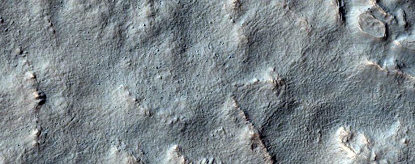 Landforms along Reull Vallis