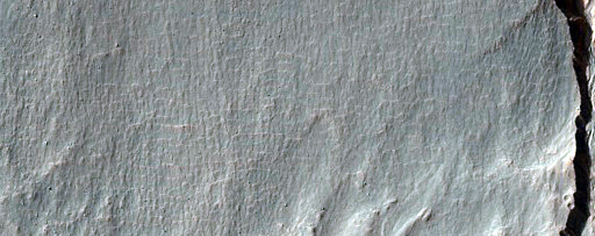 Gully Exposing Bright Material
