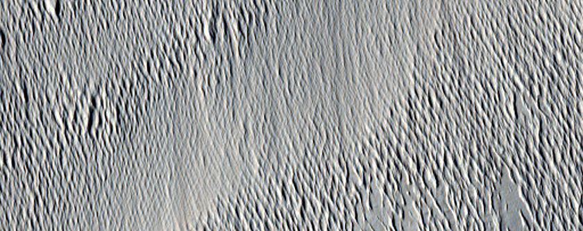 Streamlined Features near Sabis Vallis
