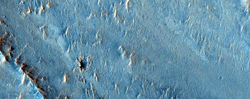 Portion of Hargraves Crater Ejecta on Floor of Nili Fossae Trough
