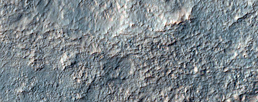 Crater Ejecta Spilling Over into Another Crater