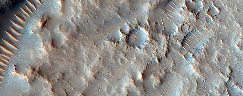 Meandering Channels on Western Edge of Acidalia Planitia
