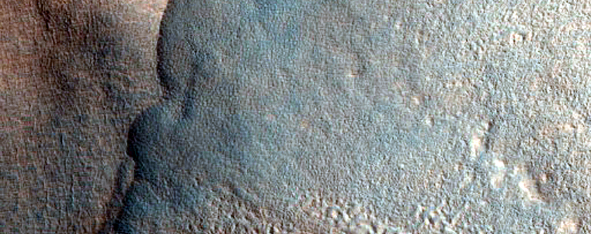 Layers along Mesa in Deuteronilus Mensae
