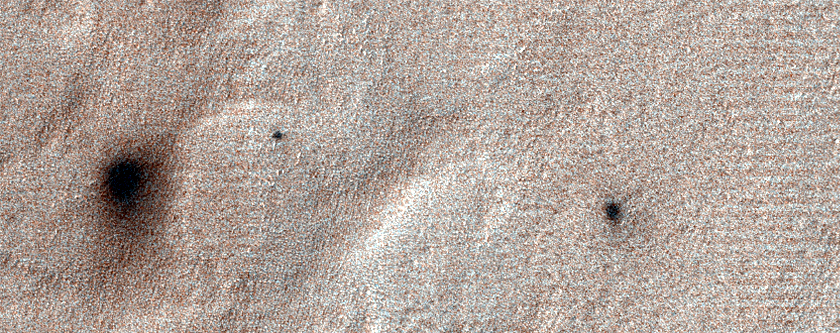 Fans on Layers in South Polar Cap 
