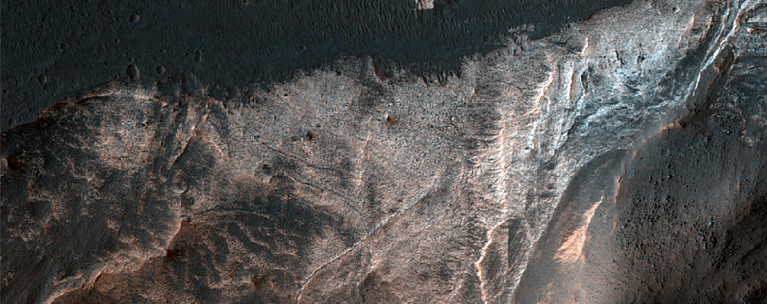 Layered Material in Melas Chasma
