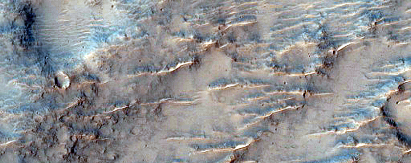 Crater North of Hesperia Planum
