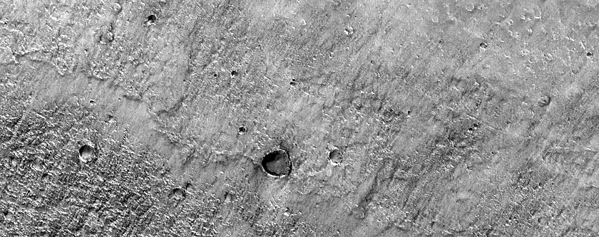 Acidalia Planitia Contact and Craters
