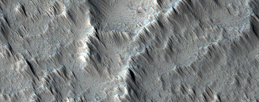 Sample Linear Features on Southeast Flank of Arsia Mons
