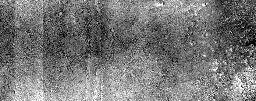Polygonal Patterned Surface in Crater South of Cydonia Colles
