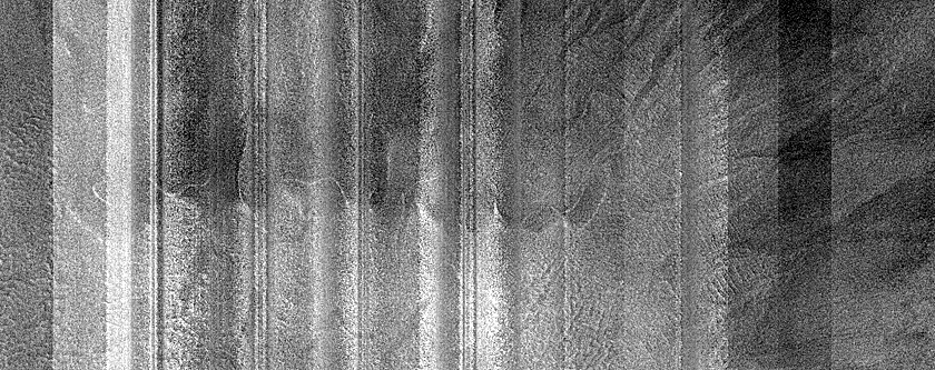 Debris-Like Flows at Bottom of Crater Wall
