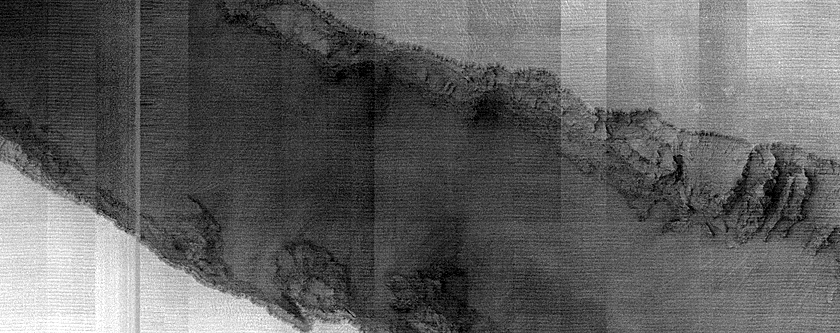 Possible Rock Falls on Steep Slopes in Cerberus Fossae
