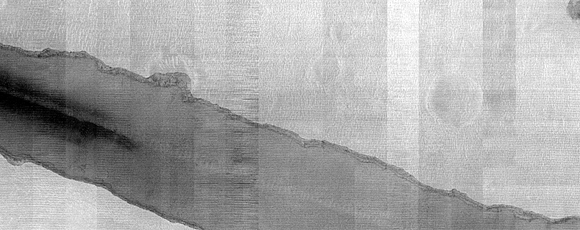Possible Rock Falls on Steep Slopes in Cerberus Fossae
