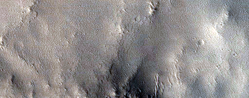 Ridges on Crater Floor in Mareotis Fossae Region
