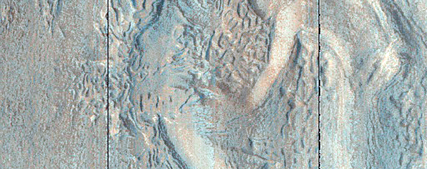Dipping Layers along Mesa in Ismeniae Fossae
