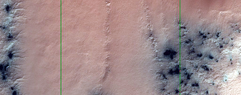Depression Near South Polar Cap
