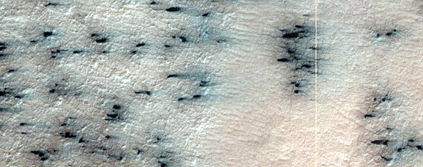 Layers on Wall of Mesa in South Pole Region
