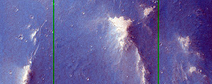 Crater in Volcano South of Coprates Region
