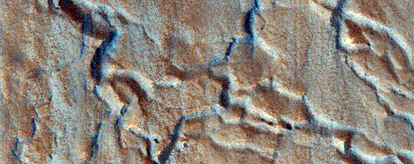 Ridges and Troughs in Circular Pattern in Deuteronilus Mensae