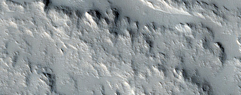 Lava Flow on East Flank of Olympus Mons
