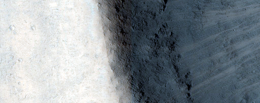 Rim of Impact Crater Exposed by Erosion
