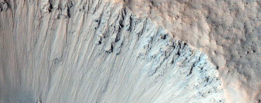 Crater with Steep Slopes

