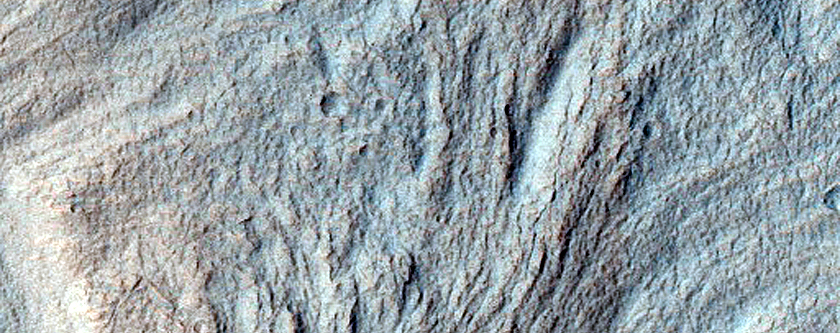 Channel in Ejecta Near Reull Vallis
