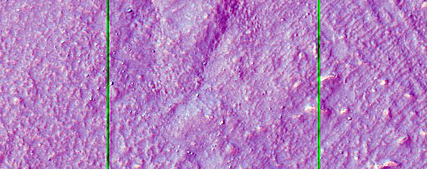 Arcuate Ridges and Flow Features on Crater Floor
