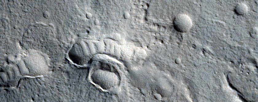Crater Floor in Tempe Fossae Region
