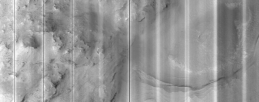 Layers Exposed in Depression in Coloe Fossae Region
