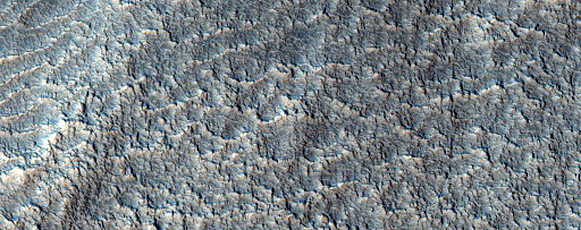 Flow along Crater Wall in Claritas Fossae Region
