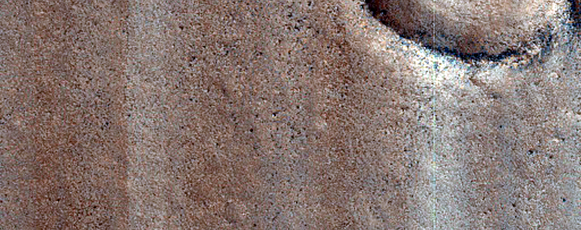 Eroded Deposits in Mid-Latitude Craters
