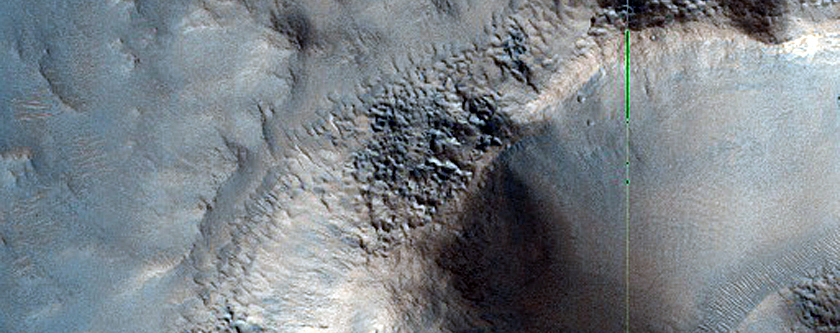 Irregularly Shaped Crater North of Sklodowska Crater
